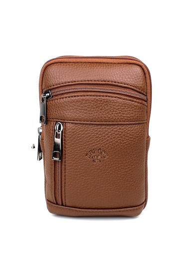 Taba Erkek Çanta Omuz Askılı Çanta Postacı Erkek Omuz Çantası Taba