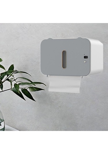 Suntek Tuvalet Kağıdı Tutucu Duvara Montaj Rulo Mutfak Gri