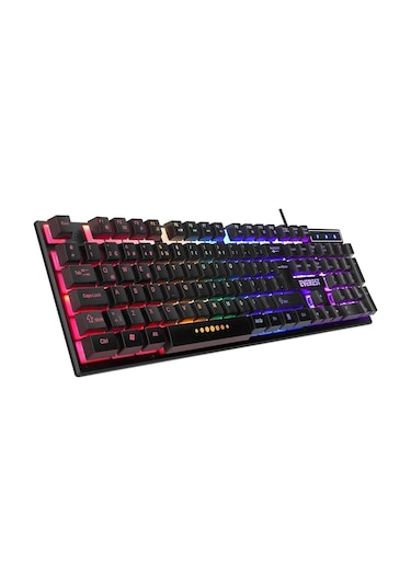 Everest Kb-24 Siyah Rainbow Q Membrane Oyuncu Klavyesi