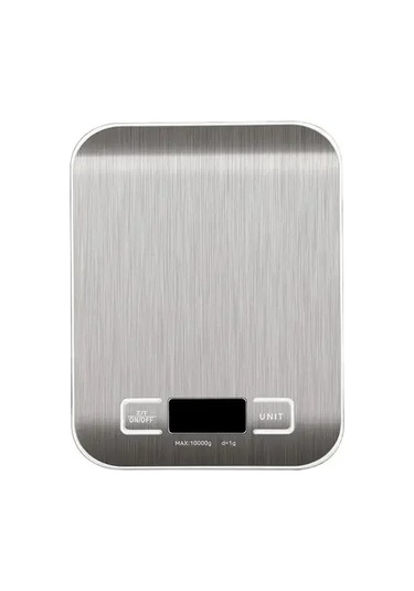 10 Kg 1g Taşınabilir Mutfak Terazisi Elektrikli Dijital Gıda Gümüş