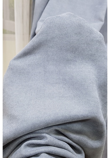 Gri Fon Perde Nubuk Kumaş Gri