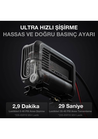 Noco Aır15 12volt 80 Psı Ayarlanabilir Dijital Basınç Göstergeli Profesyonel Lastik Şişirme Pompası Fr Aır15