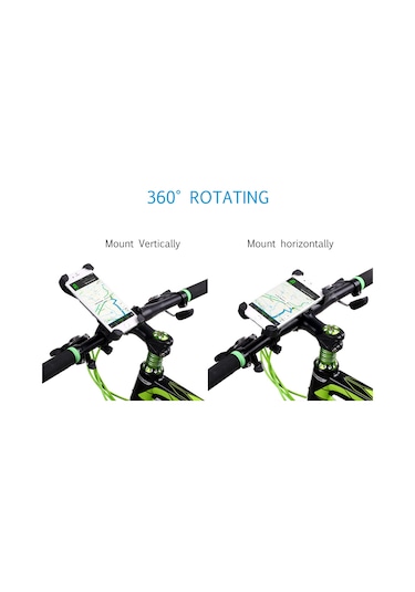 Geeksen Bisiklet Telefon Tutucu, 360 Derece Dönebilen, Ayarlanabilir Kollü, Yumuşak Lastik Yastıklar, Tüm Akıllı Telefonlar İçin Burç Desenli Diğer