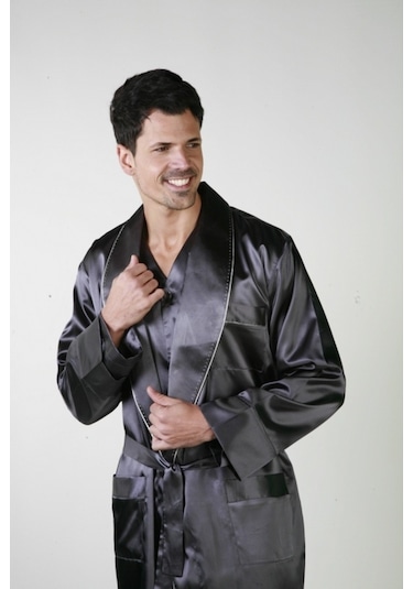 Ancelo 333 Saten Pijama Takım Ve Robdöşambr 3Lü Damat Çeyiz Set