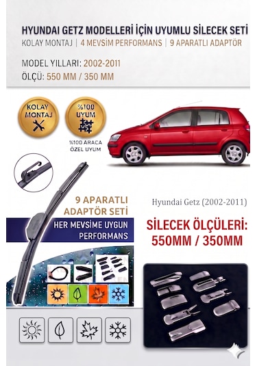 Hyundai Getz Ön Cam Silecek Takımı 2002-2011