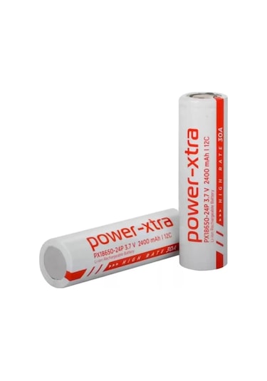 Power-xtra Px18650-24p - 3.7v 2400 Mah Li-ion Şarjlı Pil - 12c - 1 Adet