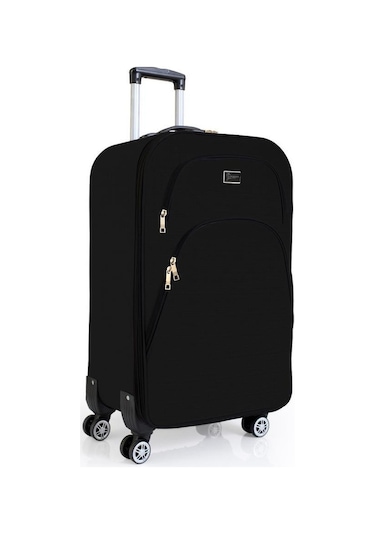 Kabin Boy 4 Teker Kumaş Valiz Siyah 1081 Siyah