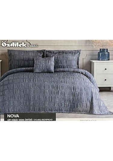 Özdilek Nova Çift Kişilik Yatak Örtüsü İndigo Çok Renkli