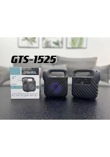 Işıklı 4" Taşınabilir Bluetooth Hoparlör El Fenerli FM Radyo