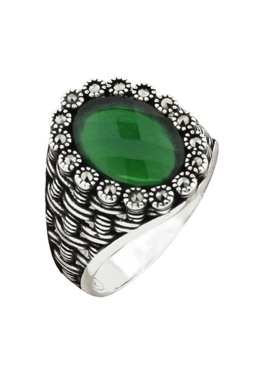 Taja Erkek Yüzük Gümüş 925 Markazit Taşlı 41906