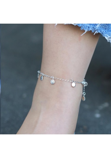 Güneş Pul Gümüş Halhal Gümüş