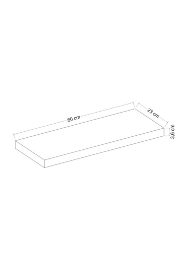 Minar Gizli Tutuculu Duvar Rafı 60 Cm