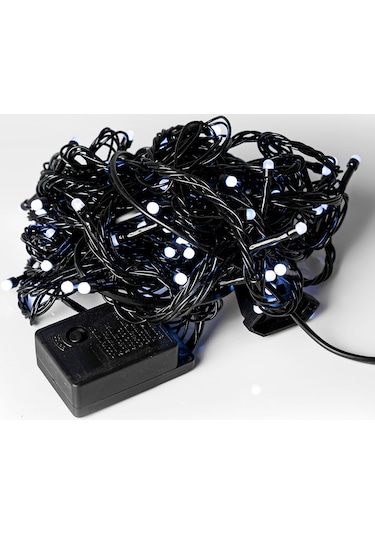Yılbaşı Beyaz Led Işık Eklemeli 80 Ampul 8 Metre