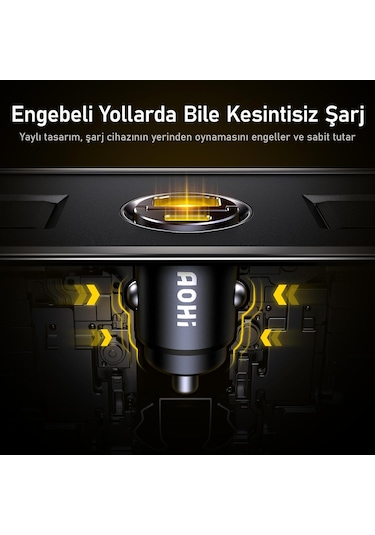 Aohi Superauto Araç İçi Şarjı, 2 Portlu Pd 65w Type-c To Type-c,