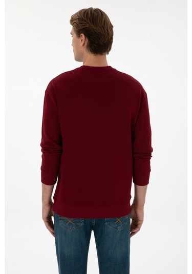 U.S. Polo Assn. Erkek Comfort Fit Bisiklet Yaka Bordo Basic Sweatshirt 50313760-VR014 U.S. Polo Assn. Erkek Comfort Fit Bisiklet Yaka Bordo Basic Sweatshirt 50313760-VR014