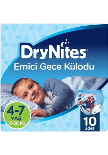 Drynites Emici Gece Külot Bez Erkek 4-7yaş 17-30kg Small 120 Adet S 12'li