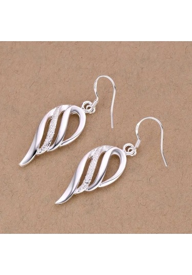 Flybuy 925 Ayar Gümüş Kalp Küpe - Zarif Kız/arkadaşı İçin - Ta Ae177, 1.50 Cm Gümüş