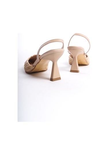 Garantili D449 Günlük Kadın Klasik Topuklu Ayakkabı NUT