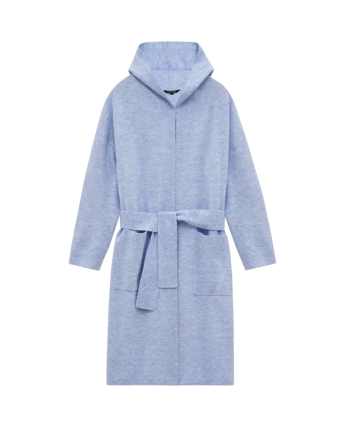 Finn Flare Kadın Mevsim Geçişi Yarım Palto Kapüşonlu, Kazak 200584367 Açık Mavi