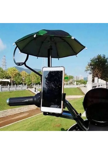 Ranyeek Motosiklet Telefon Şemsiyesi - Yağmur Ve Güneş Koruyucu, Kalın Polyester, 2 Bağlayıcı + 2 Zımba, Kırmızı Kırmızı