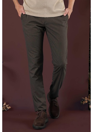 Efor P 1136 Slim Fit Kahve Klasik Pantolon Kahverengi