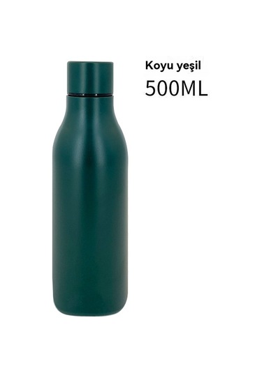 Paslanmaz Çelik 304 Spor Sprey Kaplamalı Sıcak Ve Soğuk Su Bardağı Yeşil