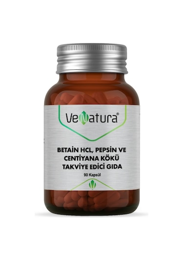 VeNatura Betain HCL, Pepsin ve Centiyana Kökü Takviye Edici Gıda