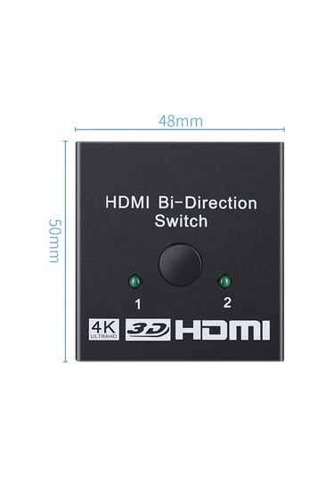 Springsun 4k 2k Hdmı Çift Yönlü Anahtarı - 2 Giriş/1 Çıkış Veya 1 Giriş/2 Çıkış, Hdmı 2.0, 3d Desteği, Manuel Kontrol, Led Gösterge