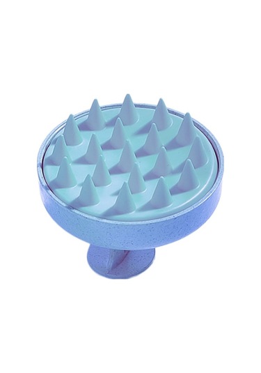 Yuvarlak Uçlu Saç Yıkama Fırçası - Abs Ve Silikon Malzeme İle Mavi Renk Seçeneği Mavi Mavi