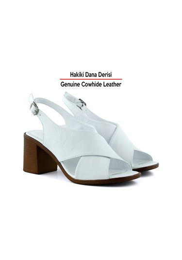 Erkan Saçmacı Soleil Beyaz Hakiki Dana Derisi Çapraz Bantlı Kalın Topuklu Rahat Günlük Sandalet Beyaz Erkan Saçmacı Soleil Beyaz Hakiki Dana Derisi Çapraz Bantlı Kalın Topuklu Rahat Günlük Sandalet Beyaz