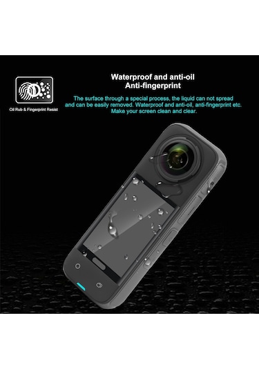 Insta360 X4 İçin Puluz 9h 2.5d Kavisli Hd Ekran Temperli Cam Filmi Şeffaf