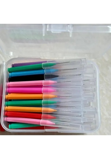 Willowhaven 80 Adet Karışık Nylon Diş Arası Fırçası 0.6-1.5mm Dayanıklı Taşınabilir Ağız Bakım Seti