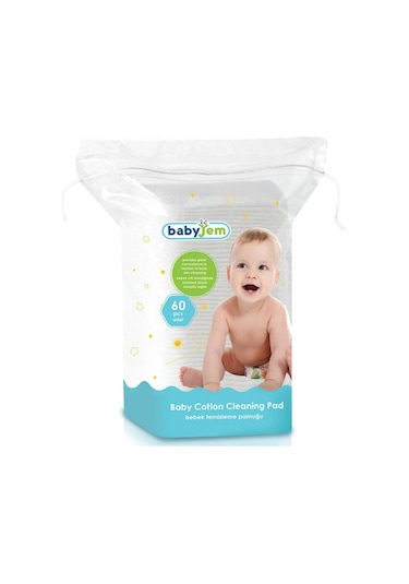 Babyjem - Bebek Temizleme Pamuğu 60 Adet Beyaz