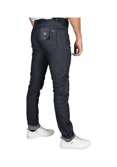 Içi Polarlı Likralı Kışlık Kalın Erkek Kot Pantolon 1242 Koyu Lacivert