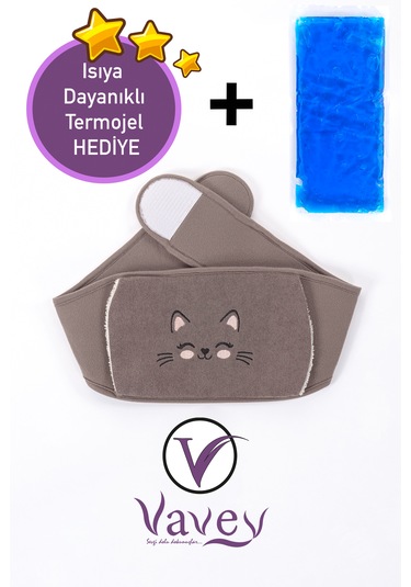 Yeni Nesil Sıcak Soğuk Regl Kemeri Kedicik Kahve