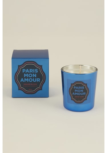 Karaca Home Pop Art Koleksiyonu Paris Mon Amour Orange Bloom Kokulu Mum Mavi