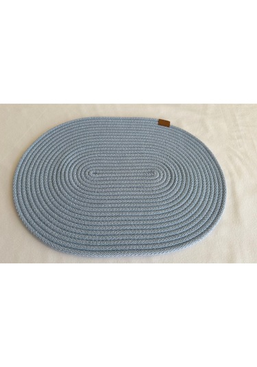 Jüt Amerikan Servis Sofra Altlığı, Masa Dekoru Supla Oval 30x40 8li Açık Mavi
