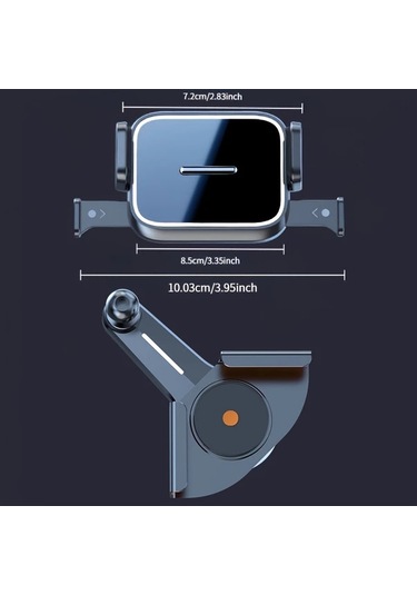 Honeybeeshop Ayna A33 Tesla Model Y Ve Model 3 İçin Yatay Dikey Ayarlanabilir Telefon Tutucu Abs Malzeme Kullanımı Kolay Kontrol Ekranı Uyumlu