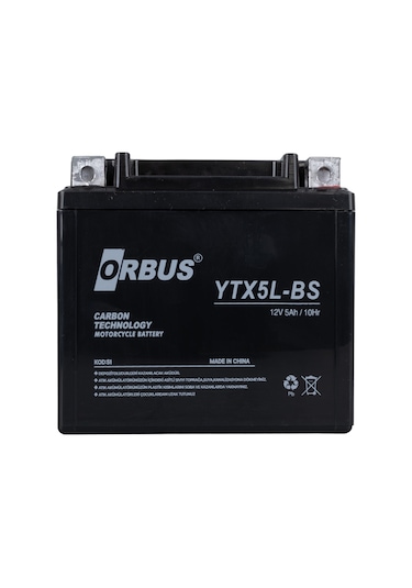 Orbus Ytx5l-bs 12v 5a Motosiklet Aküsü 114 X 70 X 106 Mm 1.8kg