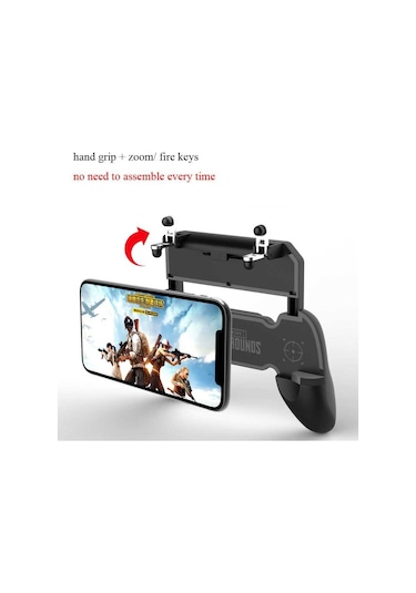 Kilifone - Telefon Oyun Aparatı W10 Mobil Game Controller Oyun Aparat Konsolu - Şeffaf - T6203