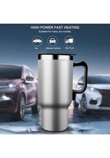 Padalink 12v Araç Termosu - 300ml Paslanmaz Çelik Hızlı Isıtma, Sızdırmaz Seyahat Bardağı Çok Renkli