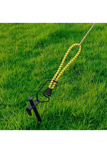 Suntek Kancalı Bungee Kablosu 6mm Halat Kanopi Bağları Sarı Sarı