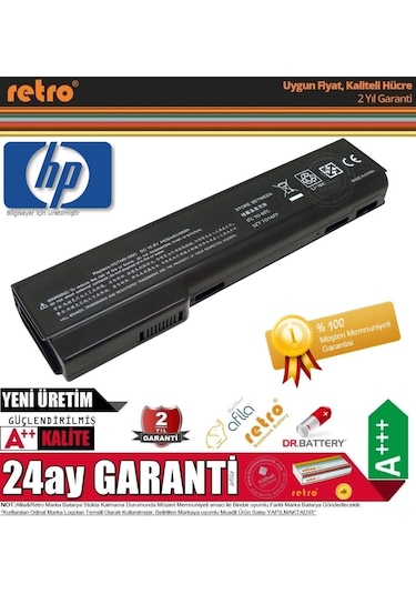 HP EliteBook Uyumlu 8460P 8460W 8470P Notebook Bataryası - Pili