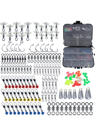 Hombey Balıkçılık Erişimciler Seti 177 Parça - Çeşitli Balıkçılık İhtiyaçlarını Karşılar, Profesyonel Malzeme İle Kutulu Paket