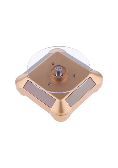 Trendooze Tabla Standı Mücevher Led Işık İçin Güneş Enerjili Ekran Döner Döner Altın Nk