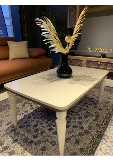 Akset Orta Sehpa Lüx Krem Ceviz Krem