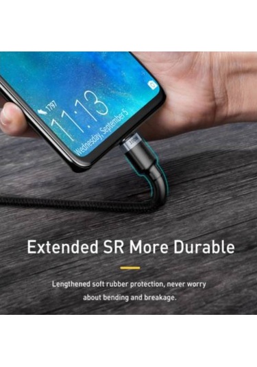 Baseus Cafule PD2.0 100W Hızlı Şarj Type-C Kablo 2 M Siyah