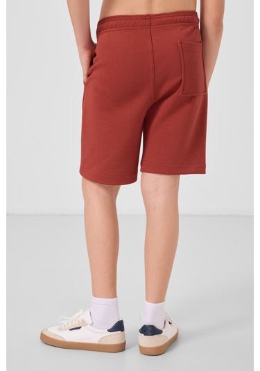 Tommylife Kiremit Pamuklu Yumuşak Dokulu Standart Fit Basic Erkek Çocuk Şort - 11293 Kiremit