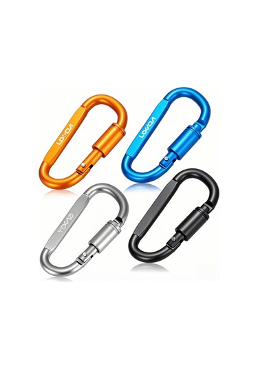 Suofeng Altın Renkli Alüminyum D Tipi Kilitleme Kilitli Anahtar Kilitçigi - Hafif Dış Mekan Çantası Aksesuarı