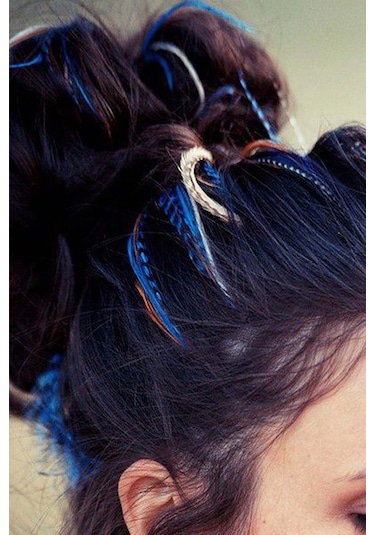 Prodiva Gerçek Sülün Tüyü.Saç Aksesuarı 14 Lü Karışık Renkler